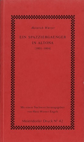 Heinrich Würzer: Ein Spazziergänger in Altona (Einband)