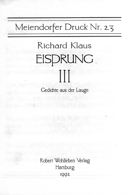 Richard Klaus: Eisprung III