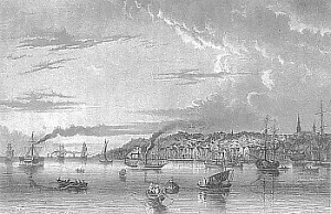 Elbe und Altona etwa 1840