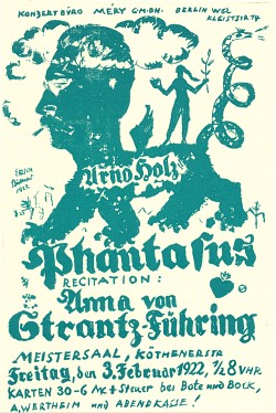 ARNO HOLZ (Litho von Heinrich Bttner 1922)