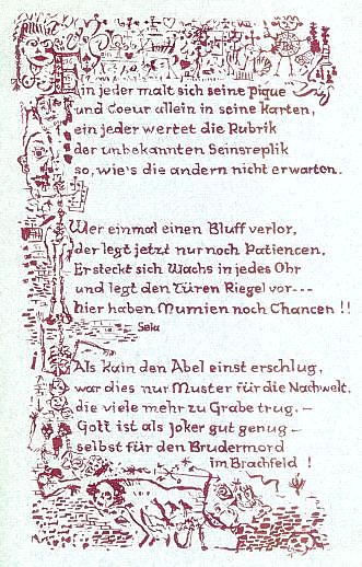 Jens Cords: Psalmen für eine lebende Mumie, Blatt 9, 1959