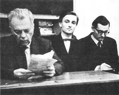 Dada-Soiree Berlin 1958: Huelsenbeck, Volkmann, Rarisch